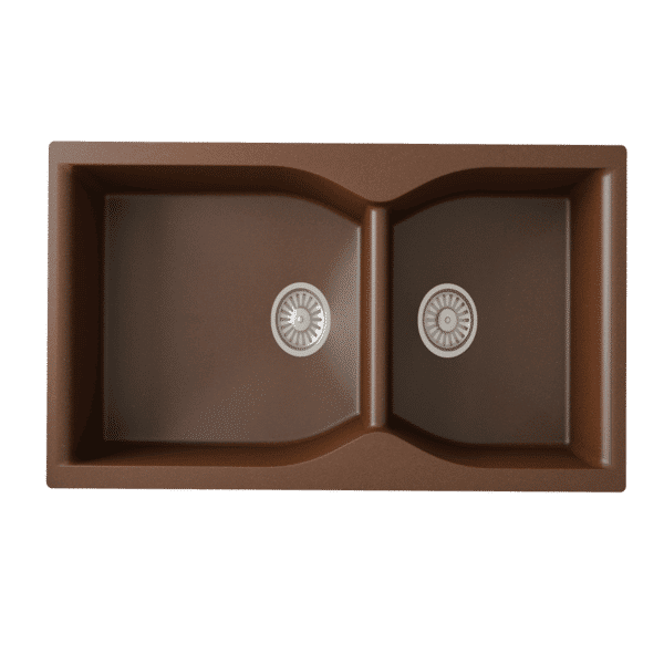 Rejoice Quartz Kitchen Sink Misty Metallic  Double Bowl