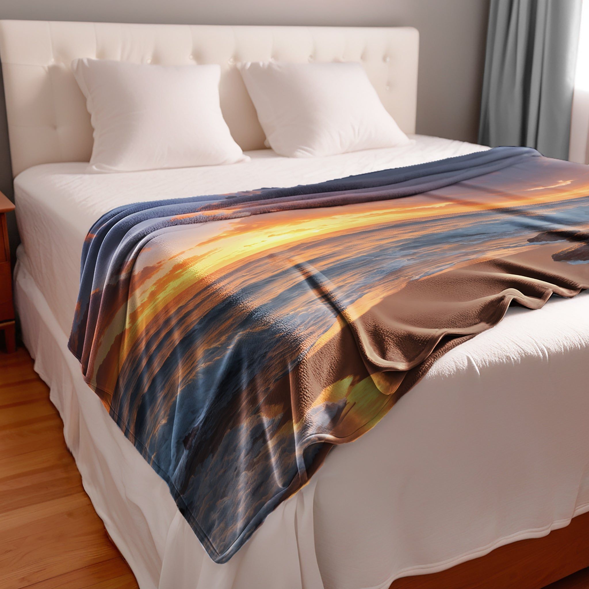 Beach Sunset Large Light Weight Fleece