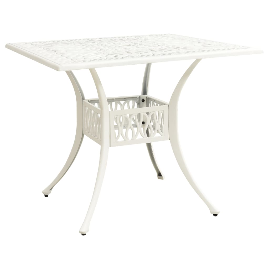 Lifespace Cast Aluminium Square Garden Patio Table (White)