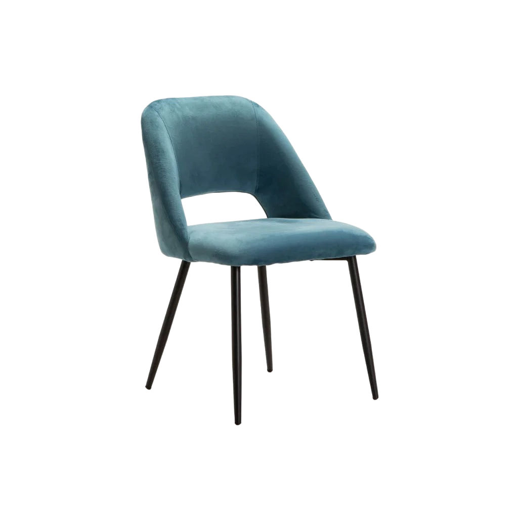 Vividitto - Tee Velvet Dining Chair - Petrol Blue