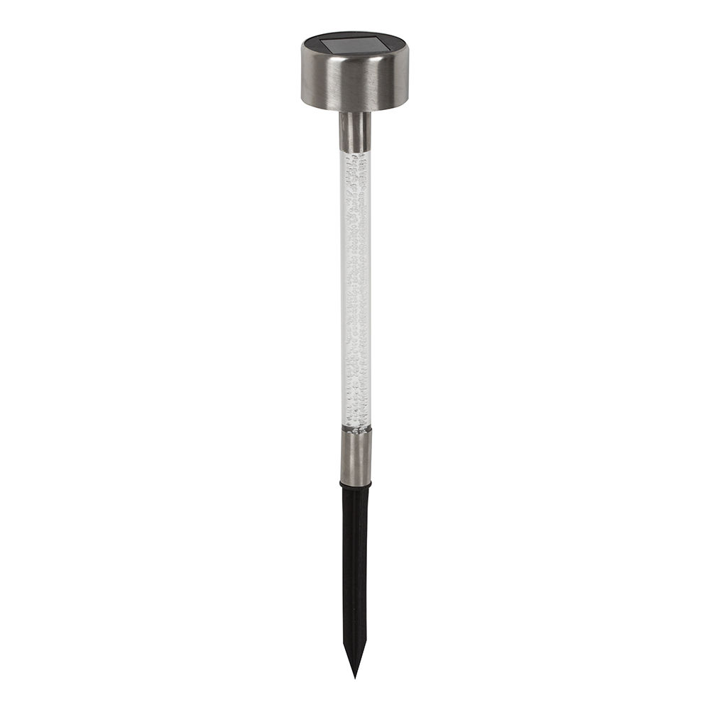 Solar - Garden Spike - Stainless Steel - Sell in PDQ of 24 - 2 Pack