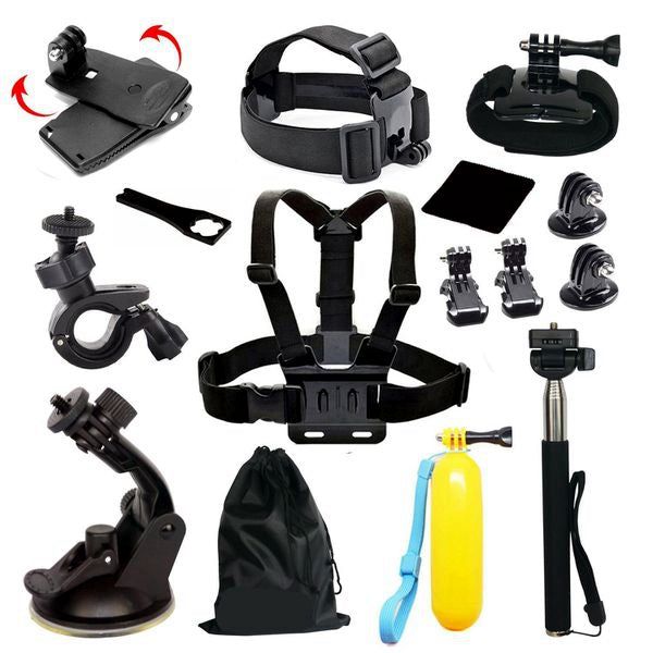 15-in-1 Accessories Kit for GoPro hero and DJI Osmo Action