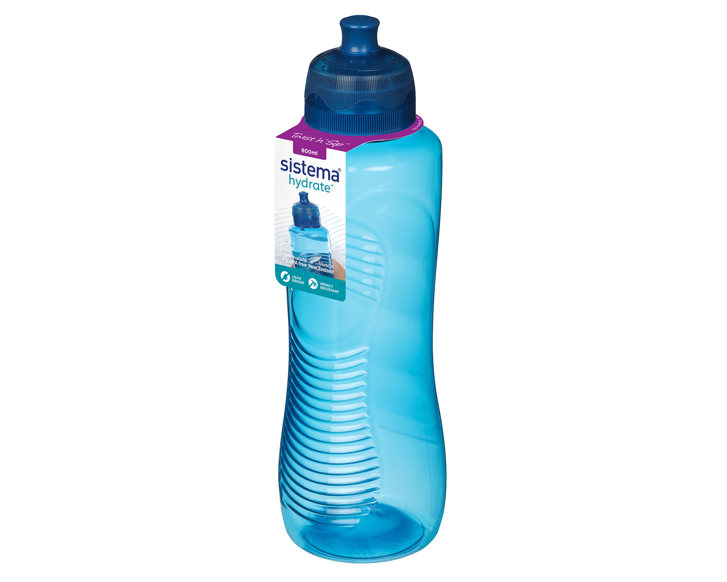Sistema 800ml Gripper Bottle - Blue