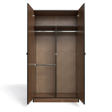 Price Cut - 2 Door Hanging Wardrobe - Brown Walnut