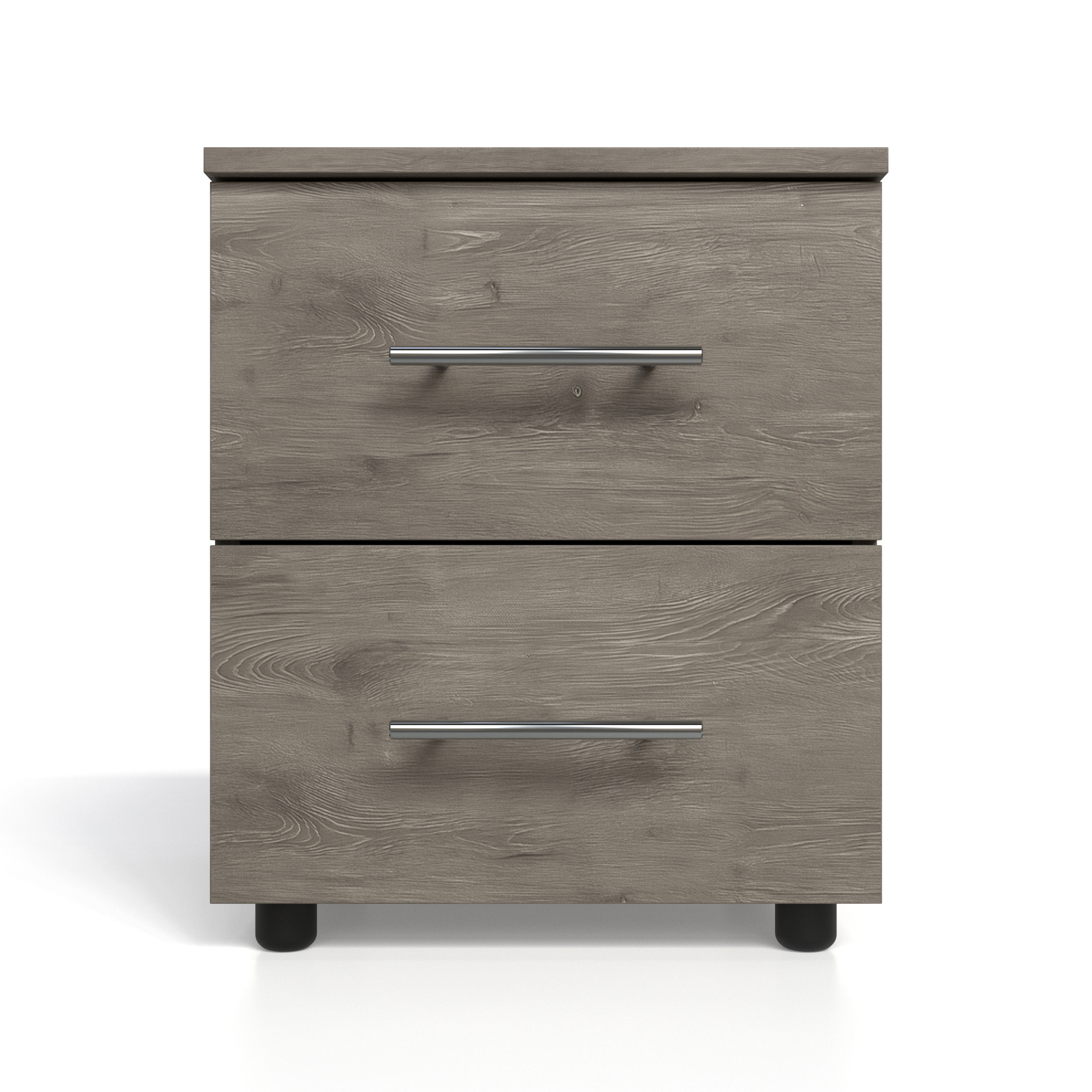 BAM! Oslo Two Drawer Bedside Table - Alabaster Oak