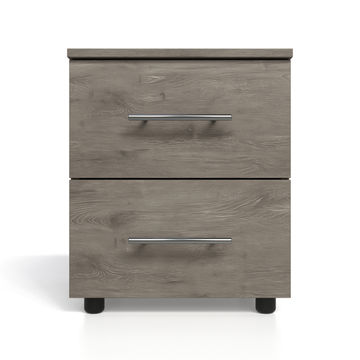 BAM! Oslo Two Drawer Bedside Table - Alabaster Oak