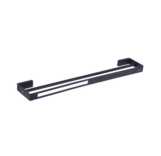 Devario Double Towel Rail Square 60cm -Black