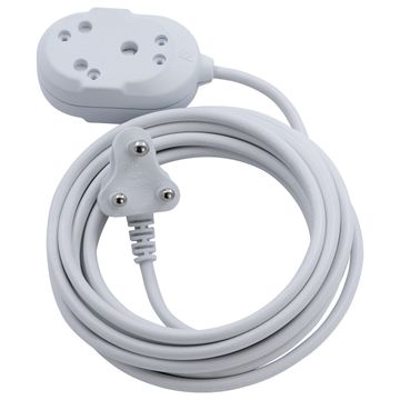 Switched 20m BTB Extension Cable/Cord/Lead Multiplug - Heavy Duty - White