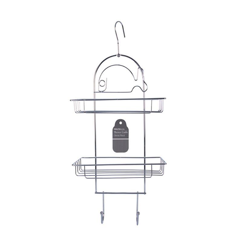 Shower Caddy - Bathroom Accessories - Racks - 2 Hooks - 2 Shelves