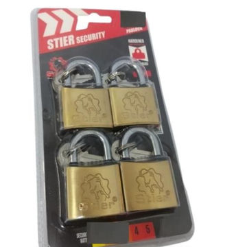 Stier 32mm Brass Body Padlock - Pack of 4