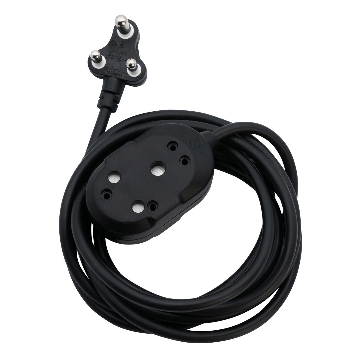 Switched 20m BTB Extension Cable/Cord/Lead Multiplug - Heavy Duty - Black