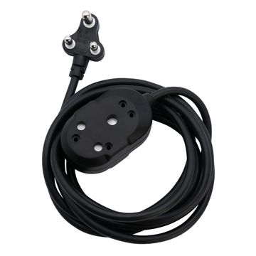 Switched 20m BTB Extension Cable/Cord/Lead Multiplug - Heavy Duty - Black