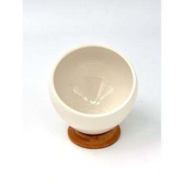 Large Bowl With Bamboo Base