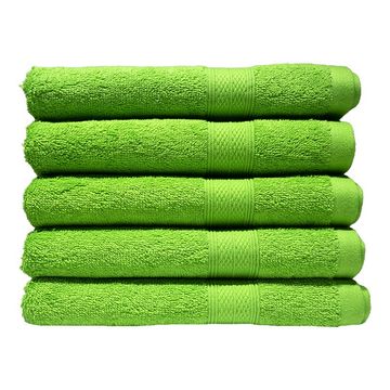 Bunty's Plush 450GSM 50x90cms Hand Towels-05 Pc Pack-Jasmine Green