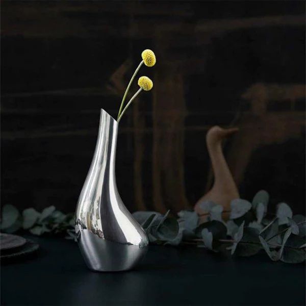 Swan Solitaire  Silver Vase - Vagnbys Denmark