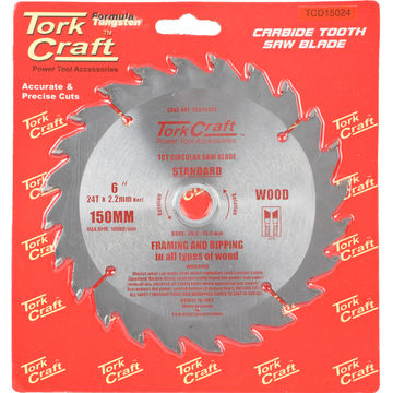 Tork Craft - Blade Tct 150 x 24T 20/16 General Purpose Rip Wood - 5 Pack