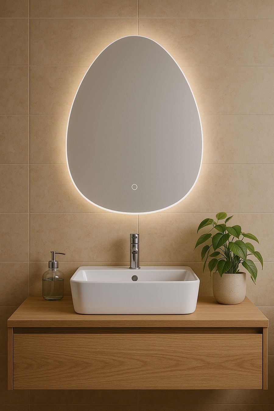 Paramount Mirrors & Prints - Irregular Frameless LED Mirror
