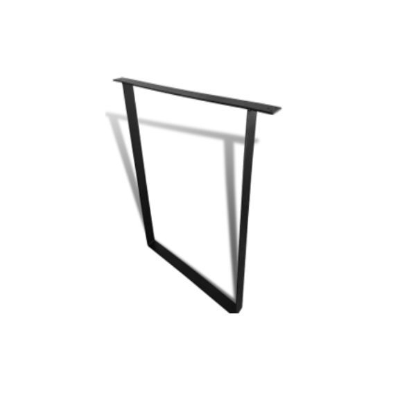 Bench Leg Steel U Shape Square Tubing Black-h720 x w740mm