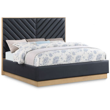 Rhea Sleigh Bed King -Black