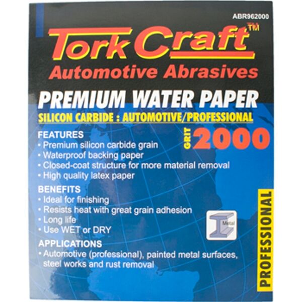 Premium Waterproof Paper  2000 Grit 230  X 280 (50 Piece) Automotive
