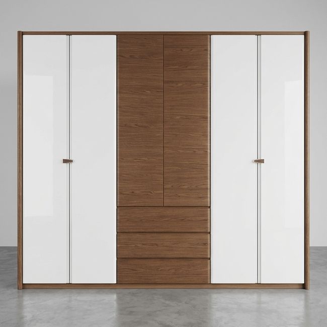 KC Furn - Montreux -6-Door Wardrobe with 3 Drawers