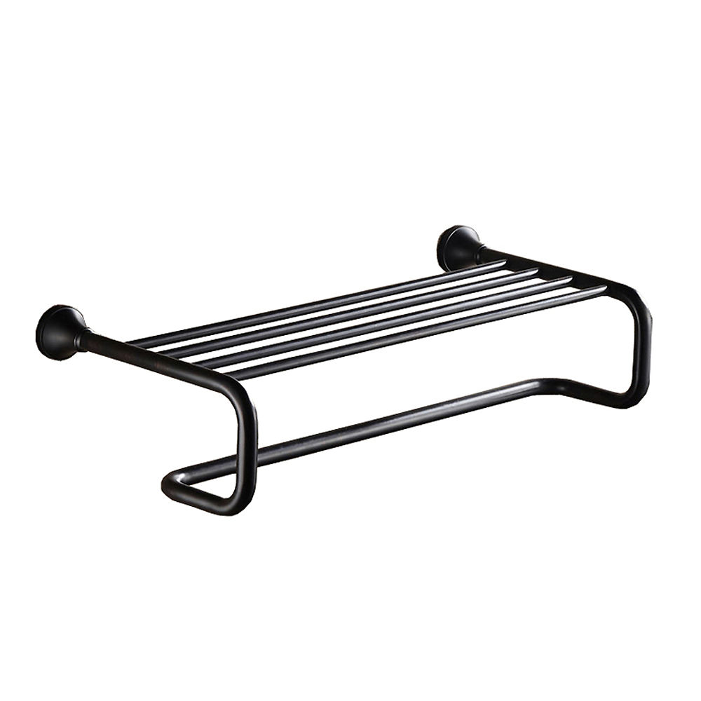BTB019- Blackened brass towel rail shelf