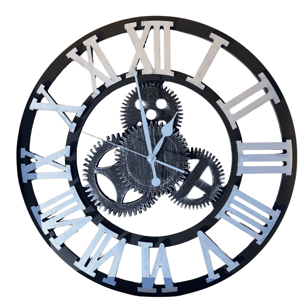 Muett Roman Silver Wall Clock