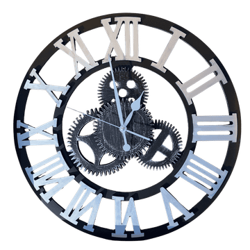 Muett Roman Silver Wall Clock