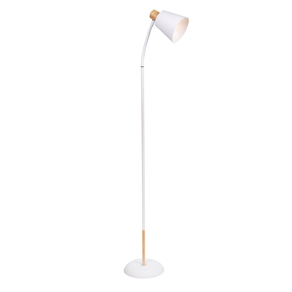 Curve Floor Light White & Gold E27 1x40w
