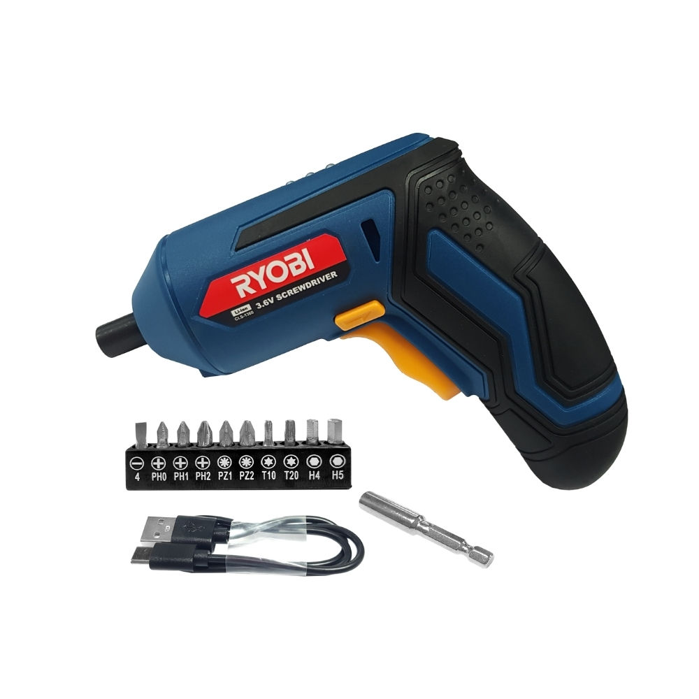 SCREWDRIVER 3.6V LI-ION USB WITH 11 DRILL BIT ACC