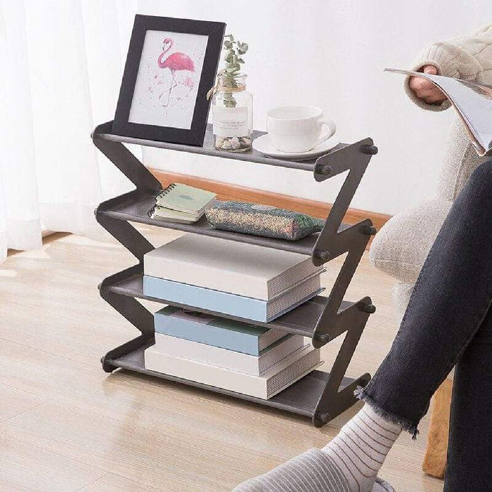 Z-Shaped Metal Rack 4 Tier