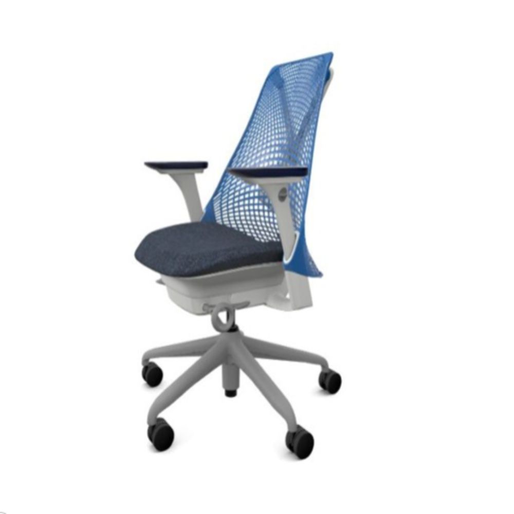 Home And Beyond Sayl Office Chair- White & Blueberry