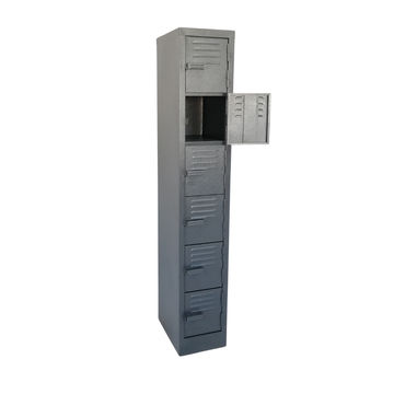 6 Door Steel Locker - Hammertone Grey