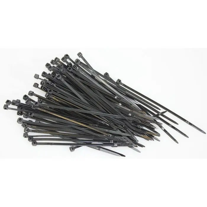 Woodly Cable Ties, Black, 3.6mm x 150mm, 100 Pieces