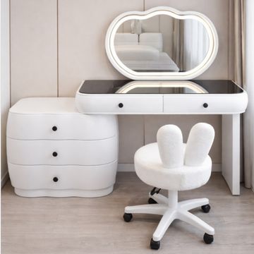Madiega Furniture - Modern Cloud Shape Dressing Table Set