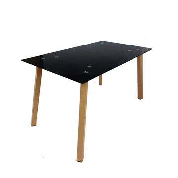 Munich Dining and Office Table – Black Glass
