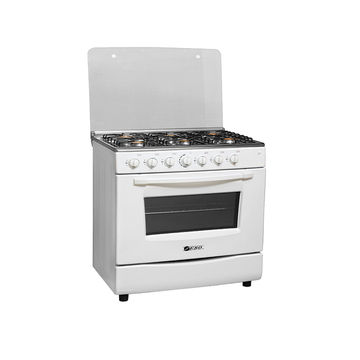 Zero 6 Burner Full Gas Stove – White