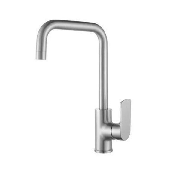 Bijiou Kitchen Sink Mixer Tap Savole Deck Type Satin Nickel H41Cm Spout Reach 22.5Cm