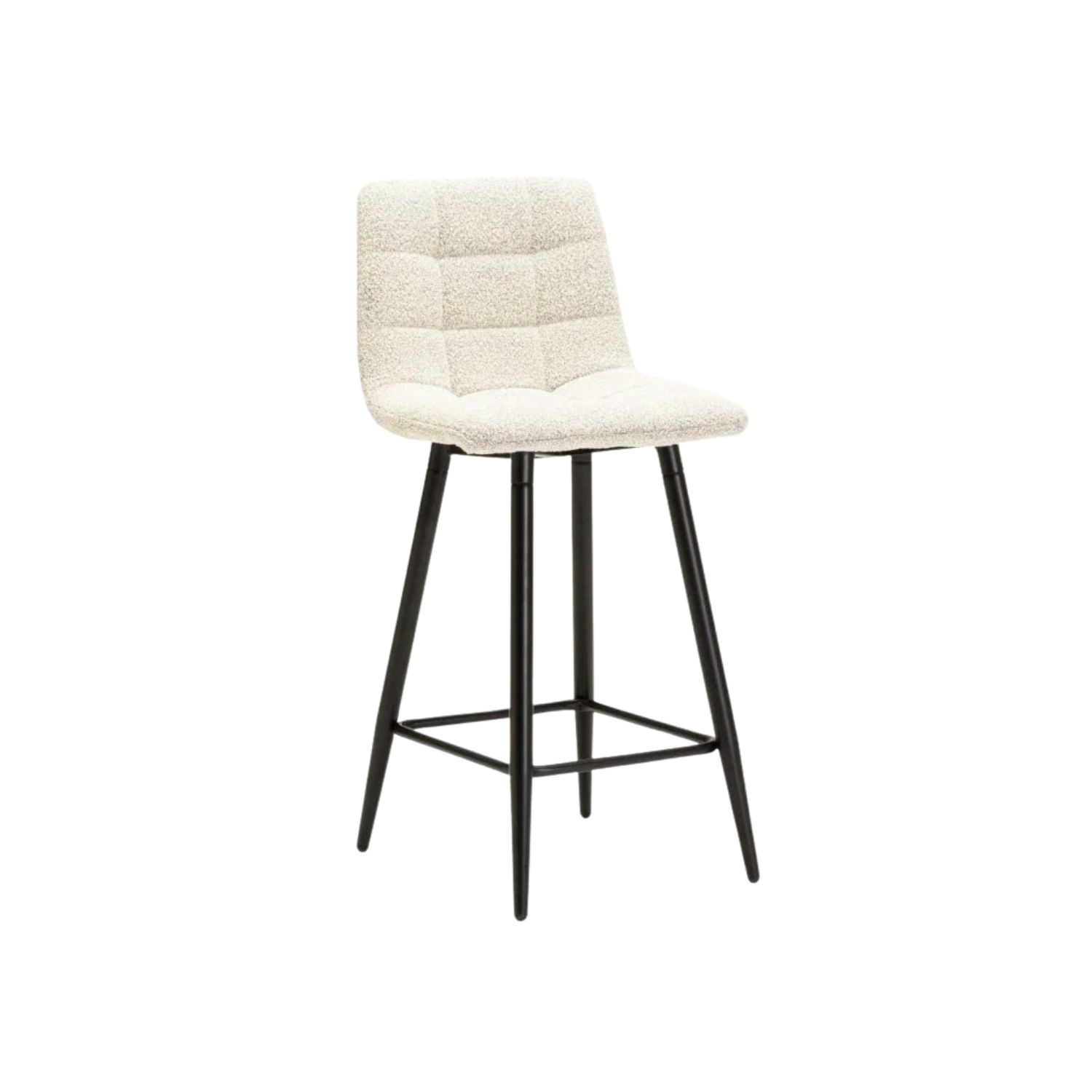 Cream Fabric Kitchen Counter Stool
