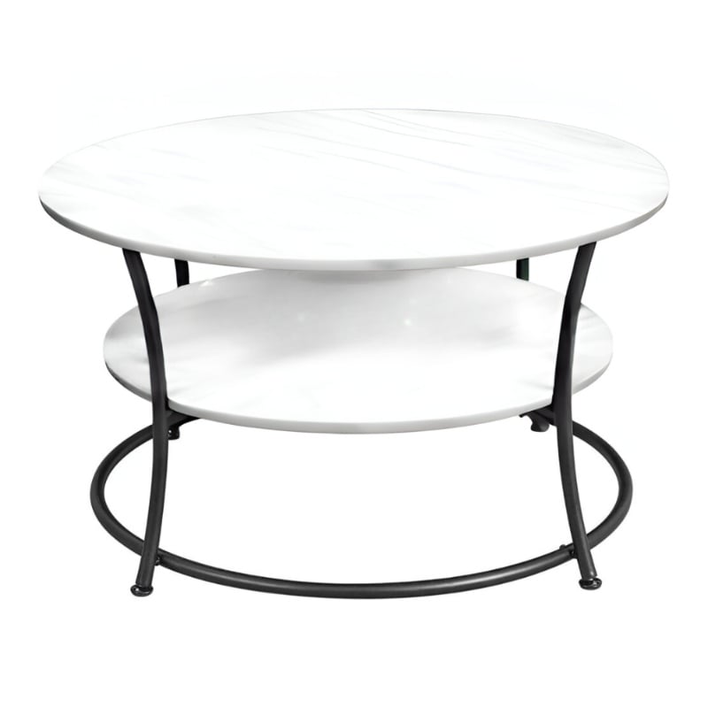Bragg Miami Round Coffee Table, White
