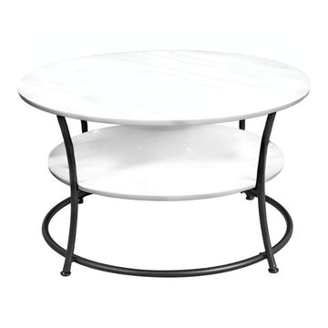 Bragg Miami Round Coffee Table, White
