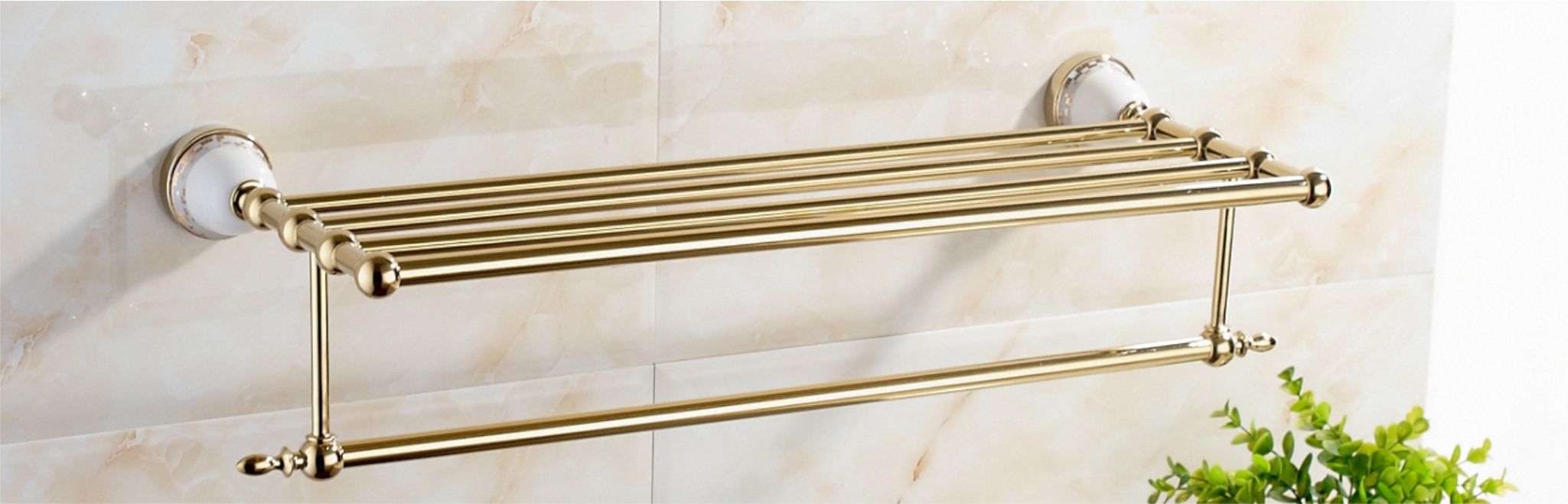 TBTF015- 4 bar Brass towel rack - Trendy Taps