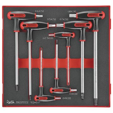 7PC T-Handle Hex Key Set in EVA Foam