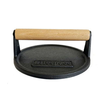 Lifespace Cast Iron Smash Burger Press - Round