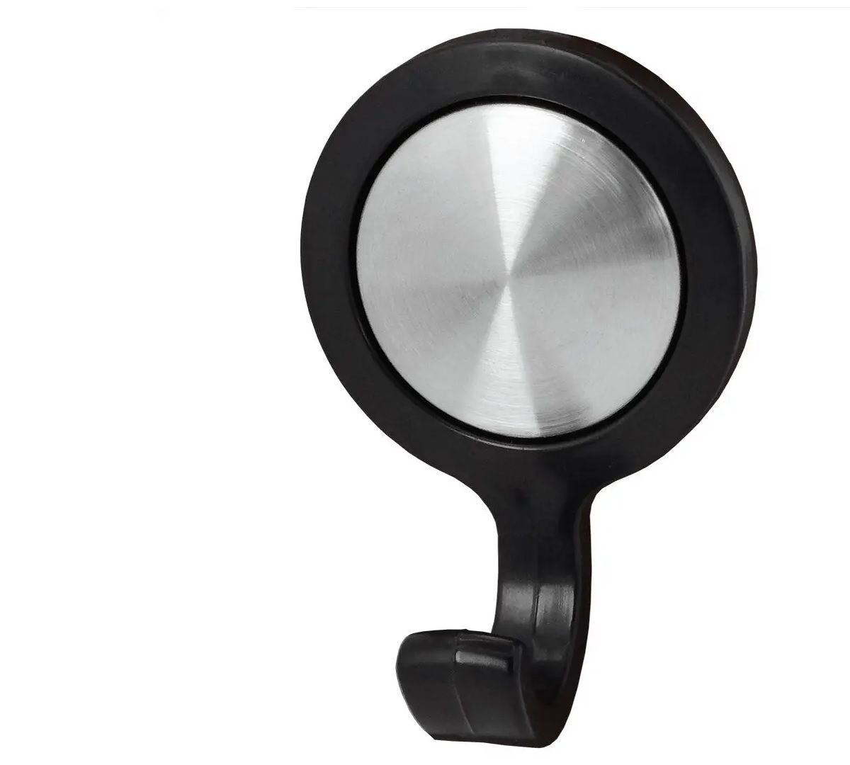 Hook, Self Adhesive Tape, Black/Stainless Steel, 2 Pieces (4 pack) BY WOODLY