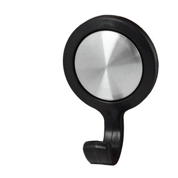 Hook, Self Adhesive Tape, Black/Stainless Steel, 2 Pieces (4 pack) BY WOODLY