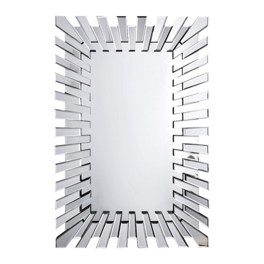 Silver Vanity Decorative Glass Mirror 70cm x 100cm