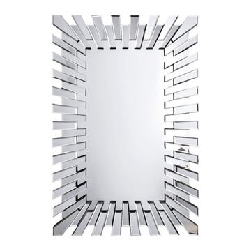 Silver Vanity Decorative Glass Mirror 70cm x 100cm