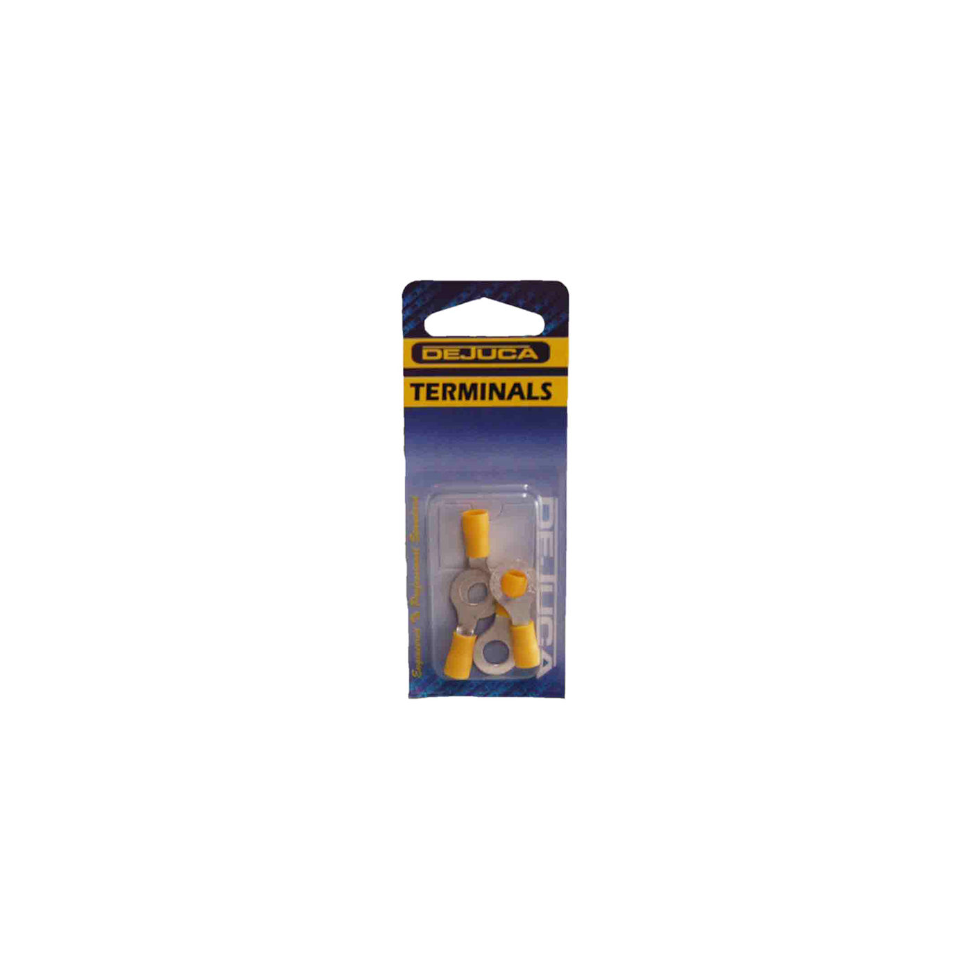 Dejuca - Terminal - Yellow - Ring - 8mm - 4/Card - 4 Pack