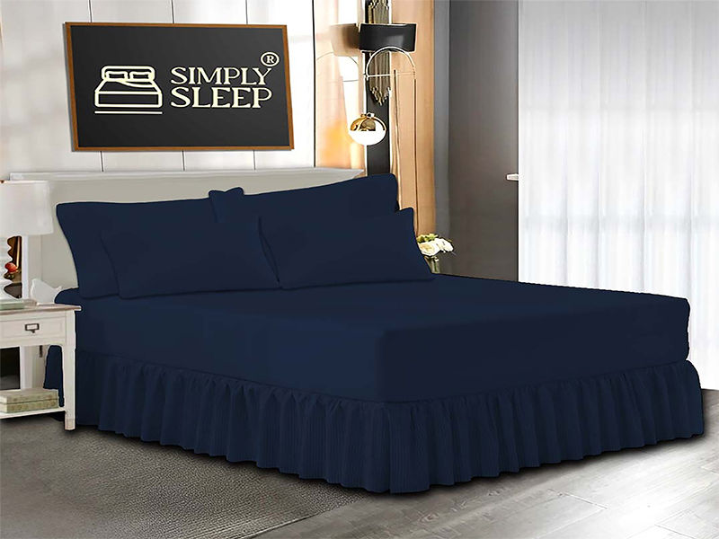Simply Sleep - Everyday Collection - 05 Piece Combo Set - 90GSM - Pageant Blue - Three Quarter (1pc)
